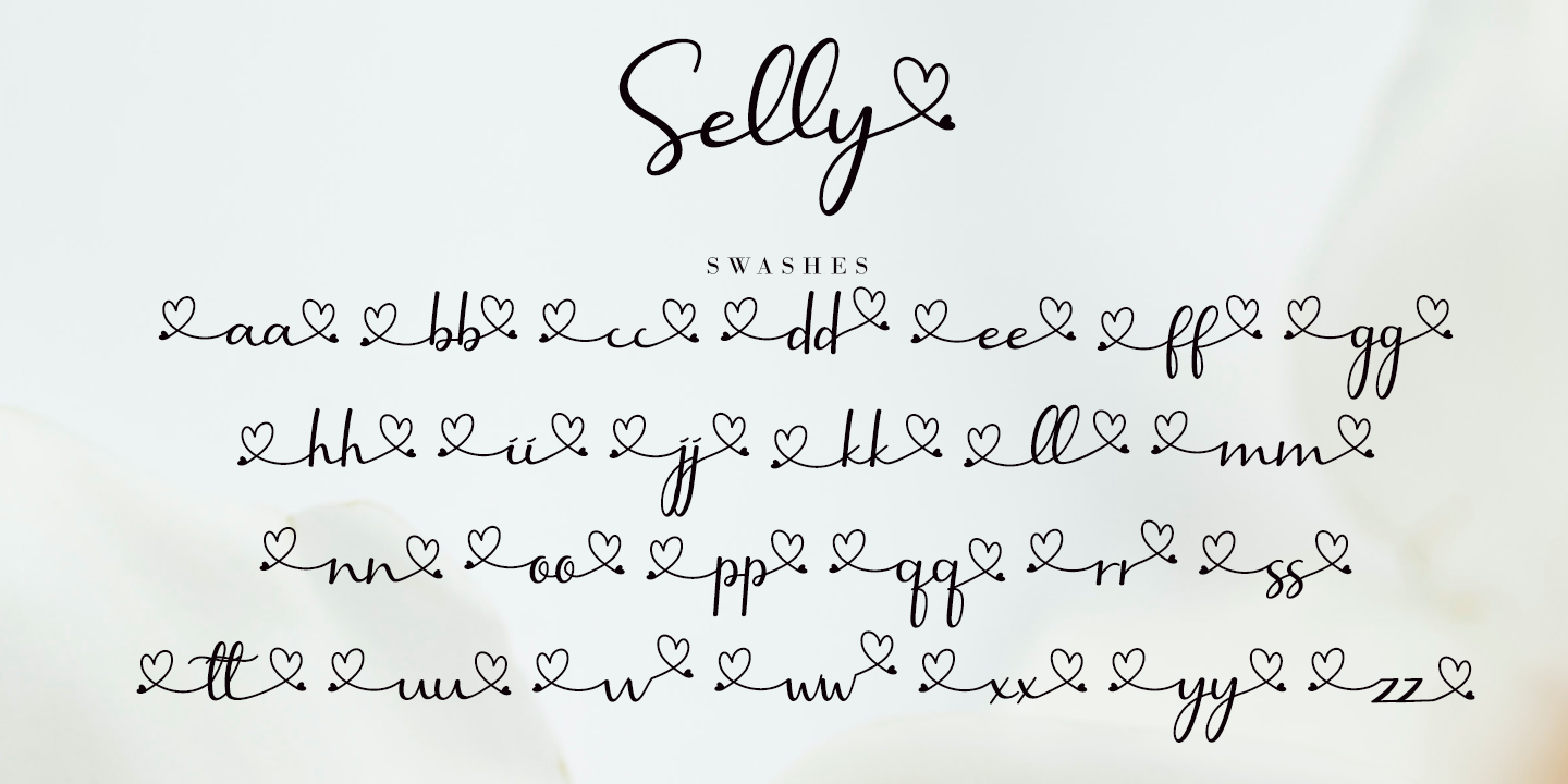 Пример шрифта Selly Calligraphy #3
